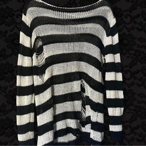 Striped Black and White Sweater